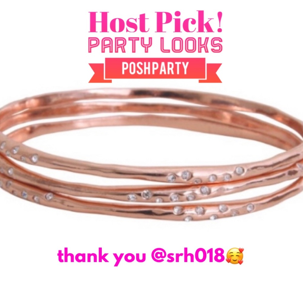 Stella & Dot | Dainty Rose Gold Bangle Bracelets🥀⚜️Rhea Rose Gold Bangles
